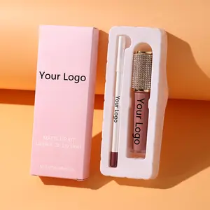 New Trend Matte Lipstick kits No Logo Vegan Natural Waterproof Lip set 3 in 1
