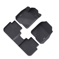 Lot de 3 tapis de voiture TPE sur mesure pour CR-V 2023-2025, antidérapants, épaisseur 2 mm, design professionnel/luxe, noir