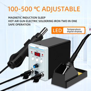 Trạm hàn nhiệt khí nóng 2 trong 1 700W, màn hình kỹ thuật số LED, súng khí nóng, mỏ hàn, dụng cụ sửa chữa hàn ESD - Product Image 3