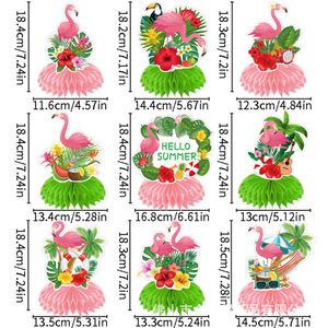 Nuevos Artículos para Fiestas de Cumpleaños con Temática Hawaiana, Flamingo de Papel, Centro de Mesa para Interiores, Decoración de Escritorio - Product Image 6