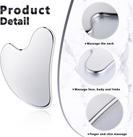 Argent Or Rose Or Gua Sha En Acier Inoxydable Outil Facial Visage Massage Grattoir Métal Guasha pour Levage