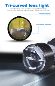 Potente lente de proyector bi-xenón H4 Mini proyector Led faro motocicleta Bi Led lente de Proyector láser 140W haz Alto y Bajo - Product Image 5