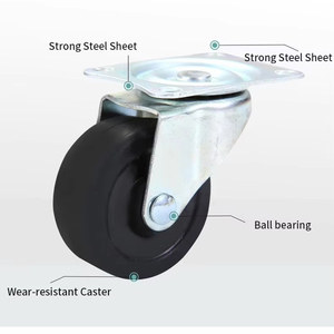 Durable 3 Inch Ball Bearing Rubber Universal Swivel Casters Adjustable Midcentury Eco <b>Wheels</b> Outdoor Office Chair <b>Replacement</b> - Product Image 5