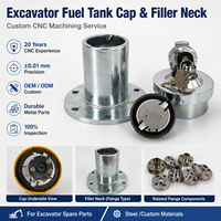 Bouchon de réservoir de carburant d'excavatrice en acier inoxydable SS304 usiné CNC, poli, pour réservoir diesel, pièces de rechange, kits et ensembles de quincaillerie OEM