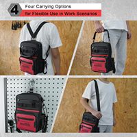 Sac à dos pour outils MELOTOUGH pour hommes, 30 poches multi-rangements, sac à outils robuste pour bricolage, OEM, bretelles double forme