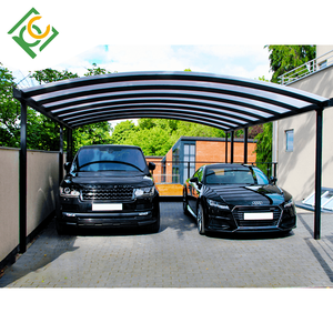 Cocheras de Aluminio con Techo Arqueado Impermeables para Exteriores, Diseños Modernos, Cocheras Dobles de Metal - Product Image 2