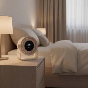 Ventilador de escritorio y mesa mini recargable versátil para exteriores, color blanco - Product Image 1