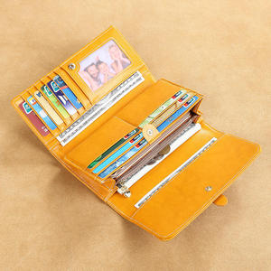 AndoBag Vintage Long <b>Wallet</b> for <b>Women</b> Genuine Cow Leather <b>Card</b> Holder Large Capacity Clutch Bags Fashion Coin Purse - Product Image 5