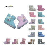 Chaussons d'intérieur chauds en peluche à motif étoile bleue pour femmes, conformes à la norme californienne Prop 65, faible MOQ, vente en gros