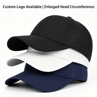 Gorra Snapback Personalizada de Alto Rendimiento, Talla XXL para Cabezas Grandes, Corte Láser de Precisión, Transpirable, de Secado Rápido, con Logotipo 3D, 6 Paneles, Gorra de Béisbol