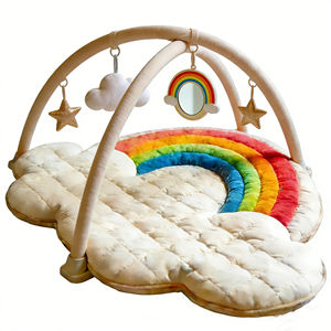 ของเล่นแขวนคุณภาพสูงแบบมัลติฟังก์ชั่นสำหรับเด็กทารกและเด็กเล็ก พร้อมแผ่นรองเล่นผ้าฝ้ายนุ่มสำหรับกิจกรรมยิม - Product Image 4