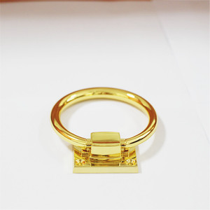 Zinc Alloy Round <b>Pull</b> Ring Cabinet Handle <b>Gold</b> Color Minimalist Design Furniture Hardware A2167 - Product Image 3