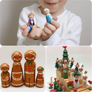 Peg en bois poupée ensemble personnes inachevées peinture <span class=keywords><strong>grande</strong></span> famille peint bricolage artisanat bébé jouets figurines mariage fête d'anniversaire décoration - Product Image 2