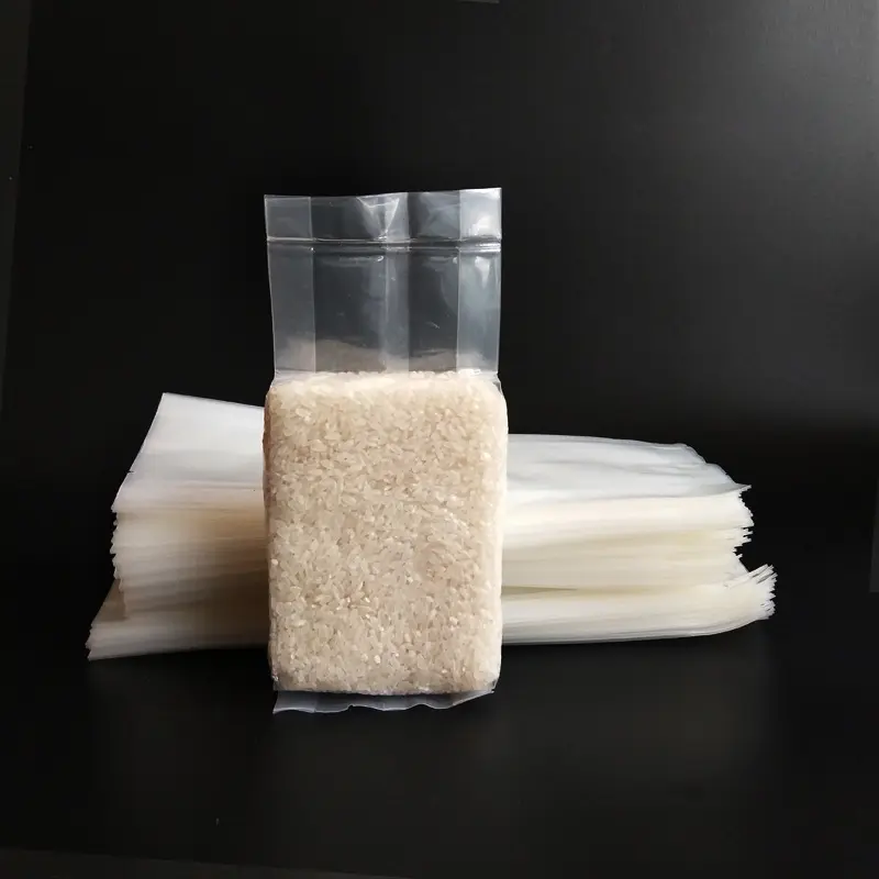 סיטונאי 1 ק""ג PET פלסטיק שקית ואקום מזון אטם חום אחורי מרכזי אטום שקית אטומה עם אריזת אורז PVB1.5