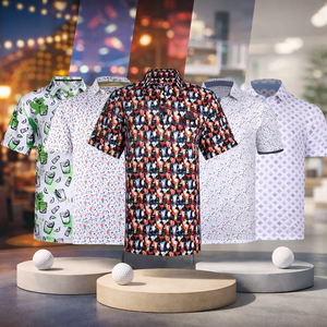 Camisetas de Golf Personalizadas con Logotipo Sublimado, Impresión Completa, Atléticas, de Alta Calidad, de Poliéster y Elastano, Camiseta Polo Premium para Hombre - Product Image 1