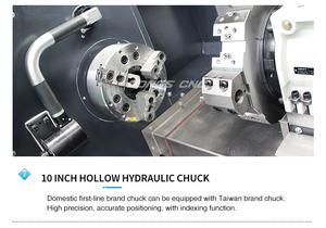 TCK52DY tourelle servo horizontale 12T CNC tour <span class=keywords><strong>coupe</strong></span> d'engrenages machine de contrôle numérique avec axe tour de fraisage hydraulique - Product Image 3