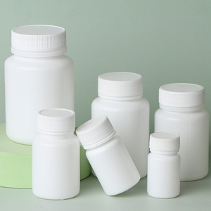 Trắng HDPE thuốc container 15ml 50ml dưới Pill chai vít <span class=keywords><strong>cap</strong></span> Capsule 100ml 150ml 60ml 100ml bao bì chất lỏng <span class=keywords><strong>PP</strong></span> - Product Image 1