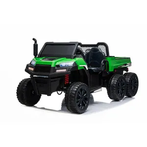 big size children electric tractor 12v 24v battery power six wheel ride on car for children to drive