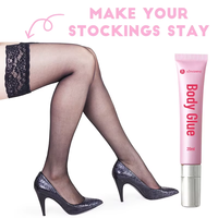 Colle corporelle invisible premium, imperméable et écologique de 20 ml, adhésif de mode à tenue forte toute la journée, sans danger pour la peau, pour tops bandeau fins