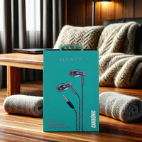 Earphone berkabel perak baru untuk dikirim dengan produk elektronik 3.5mm tipe nirkabel RF