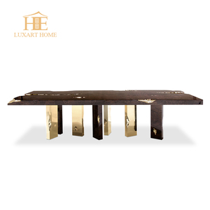 Ý Thiết kế bàn ăn lớn đặt hiện đại sang trọng phòng ăn đồ nội thất hình chữ nhật Gỗ Óc Chó gốc Veneer hàng đầu bàn ăn - Product Image 6