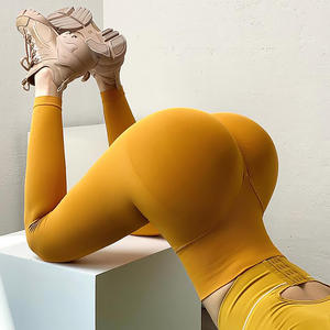 Collant da donna senza cuciture Fitness da corsa pantaloni da Yoga a vita alta Leggings sportivi spingere su <span class=keywords><strong>Leggins</strong></span> Energy Gym abbigliamento da palestra ragazza <span class=keywords><strong>Leggins</strong></span> - Product Image 4