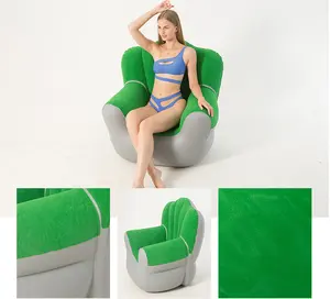 Groovy akın tek kanepe canlı zümrüt şişme koltuk 90*90*73 cm