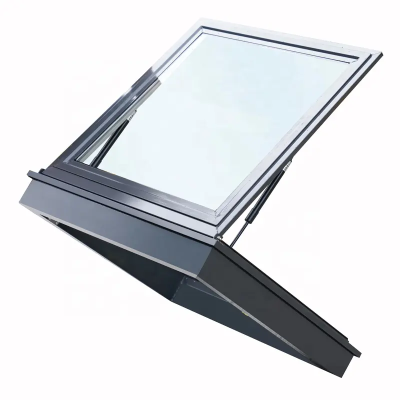 Balcón personalizado marco de aluminio 6mm techo de cristal tragaluz ventana