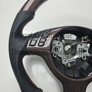 Volante de Cuero Liso de Alta Calidad y Fibra de Carbono para BMW E46 M3 M6 E61 E62 E63, en Oferta - Product Image 2