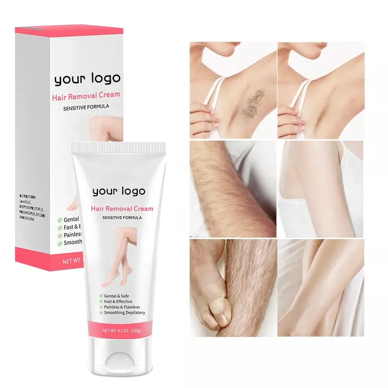 Logo Design natural Intimate/Private Hair Removal Cream for Women in Underarms,Bikini Area Painless Flawless Depilatory Cream