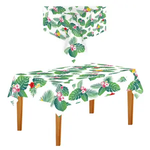 Wegwerp Verdikte Hawaiian Tafelkleden Palm Leaf Tree Sets Set Voor Zomervakantie Tafelkleden