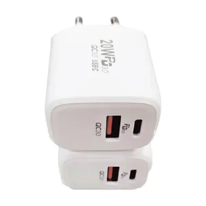 Quick Charge 20w PD USB Type C Power Adapter Wall Charger Type C Cable Fast Charging Charger