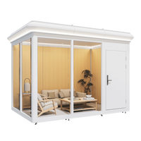 Maison modulaire esthétique à parois courbes, bureau à domicile, cabane préfabriquée, mini-salle de sport, cabine mobile de fitness