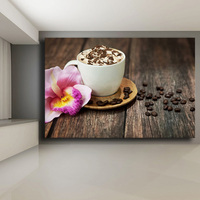 Ever Moment Broderie au point de croix Fleur de café Peinture diamant 5D DIY Décoration d'intérieur Broderie diamantée Pierres carrées complètes S2F1116
