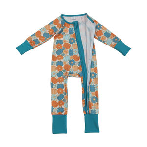 RTS Vente en gros Vêtements pour enfants Barboteuse d'automne citrouilles à manches longues pour bébé Vêtements de printemps et d'automne design - Product Image 2