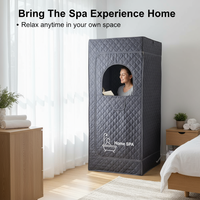 Katlanabilir Tasarım Ev Tipi Paslanmaz Çelik Çerçeveli Basit Kullanımlı Tek Kişilik Terleme Spa Kullanımı İç Mekan Buharlı Sauna Odası
