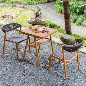 Ensemble de table et de chaises de balcon <span class=keywords><strong>d</strong></span>'extérieur, trois chaises en PE, design moderne et simple, imperméable, protection solaire, protection UV pour les petits espaces - Product Image 2