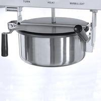 Carrinho De Pipoca De 8Oz De Acero Inoxidable Máquina Automática De Palomitas De Maíz Máquinas De Carro Palomitas De Maíz