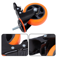 SucceBuy Roulettes de meubles en PVC de 2 à 6 pouces, lot de 4 roulettes pivotantes avec verrouillage de sécurité A/B, sans traces, pour chariot et établi