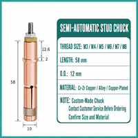 Mandrin de machine à souder par points semi-automatique M5/M6 en cuivre à haute teneur en bore, accessoires pour pistolet de soudage par points CNC