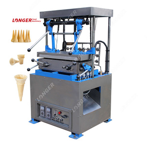 Con bò sừng loại wafer nón nướng machine|manual báo chí kem hình nón máy - Product Image 1