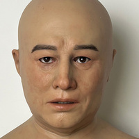 Masque réaliste en silicone pour homme, tête nue, visage asiatique, pour travestissement, fête, transgenre