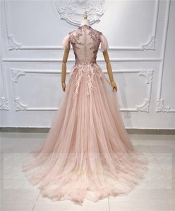 Ruolai LWC8028 <span class=keywords><strong>abito</strong></span> da sera di lusso De Soiree manica lunga con perline <span class=keywords><strong>rosa</strong></span> brillante <span class=keywords><strong>abito</strong></span> da sera <span class=keywords><strong>abito</strong></span> da sera - Product Image 2