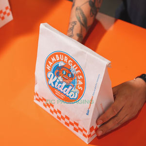 Venta al por mayor barato personalizado impreso para llevar Caja <span class=keywords><strong>De</strong></span> Hamburguesas papel Kraft patatas fritas hamburguesa cajas <span class=keywords><strong>de</strong></span> comida - Product Image 2