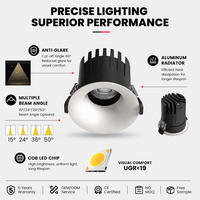 Nouveautés - Projecteur LED à Angle d'Éclairage de 15, 24, 36, 50 Degrés, Approuvé CE, en Aluminium Jaune Pâle, Dimmable, pour la Maison, le Bureau, le Couloir