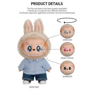 Grande poupée 40 cm Pop Mart The Monsters Labubu Flip With Me, jouet de collection, poupées en vinyle et en peluche, décoration d'intérieur, cadeau - Product Image 2