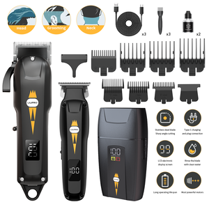 Kit Professionnel de Tondeuse à Cheveux Rechargeable, Tondeuse de Barbier Précision Zéro Écartement, Lame en T, Rasoir à Grille pour Hommes - Product Image 2
