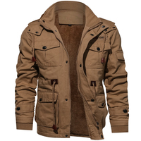 Veste d'hiver décontractée en polyester style M65, doublure polaire classique en laine, coupe-vent, doublure chaude en peluche, vintage, imperméable