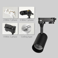 Spot LED encastré réglable pour rail magnétique GU10, éclairage de plafond sur rail