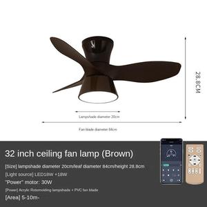 2025 New Smart <b>Ceiling</b> Fan Lamp Bedroom Restaurant Livingroom Fan Chandelier Nordic LED <b>Ceiling</b> Fan Pendant <b>Light</b> Lamp - Product Image 3